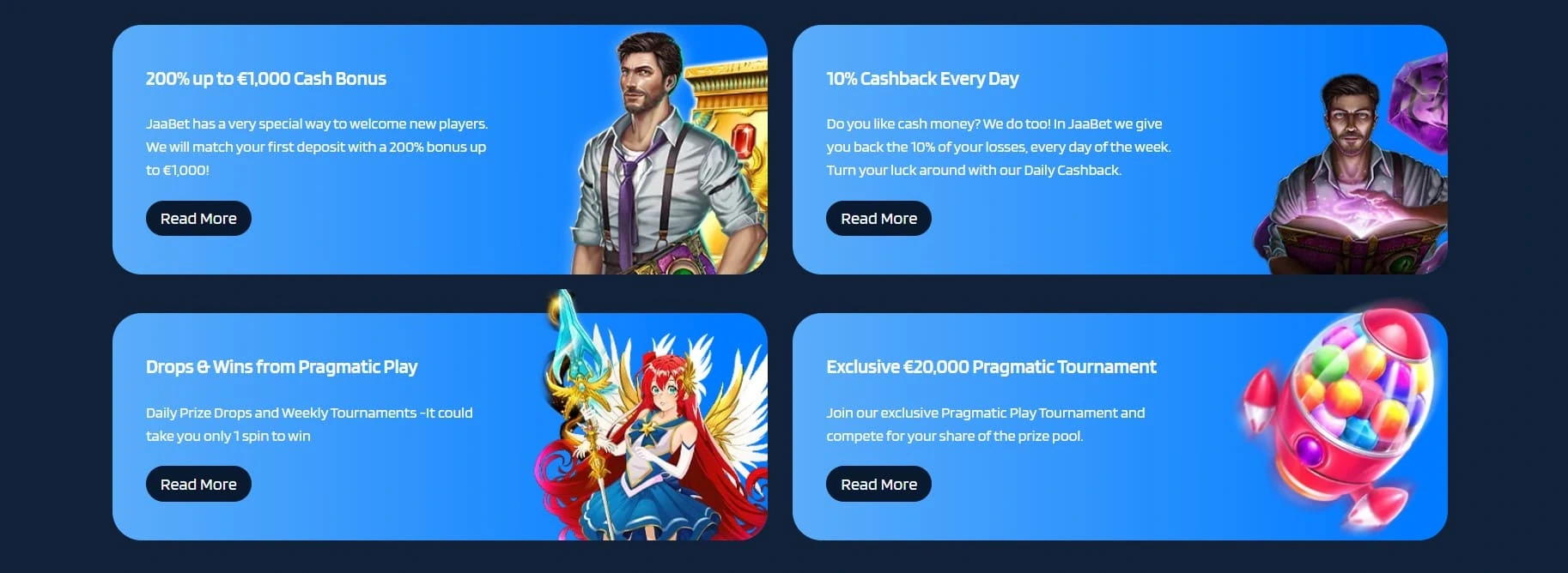 Jaabet casino bonuses.